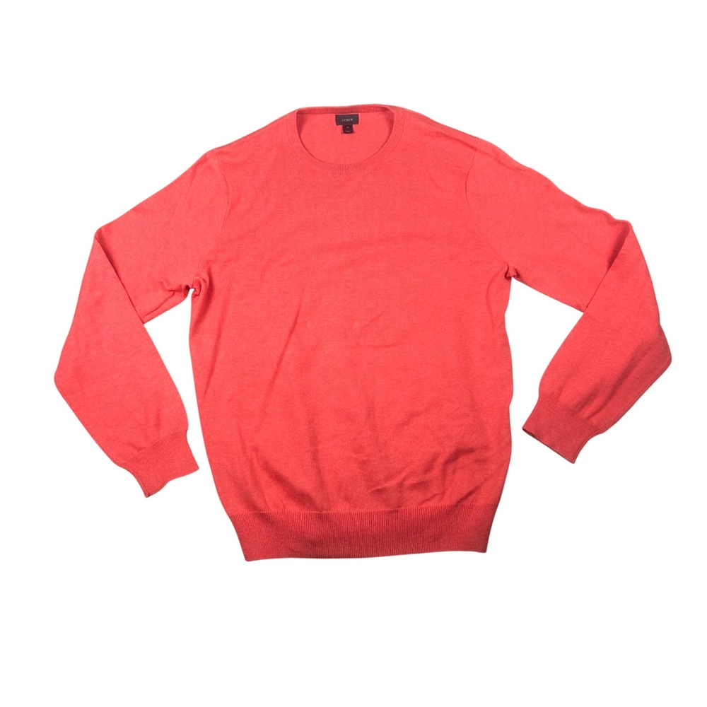 J.Crew Mens Coral Pink Cotton Cashmere‎ Crew Neck Sweater 29234 Size M